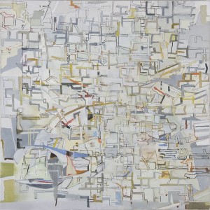 "Fragments of Japan Memory" 2011, 30"x30", oil/acrylic on canvas